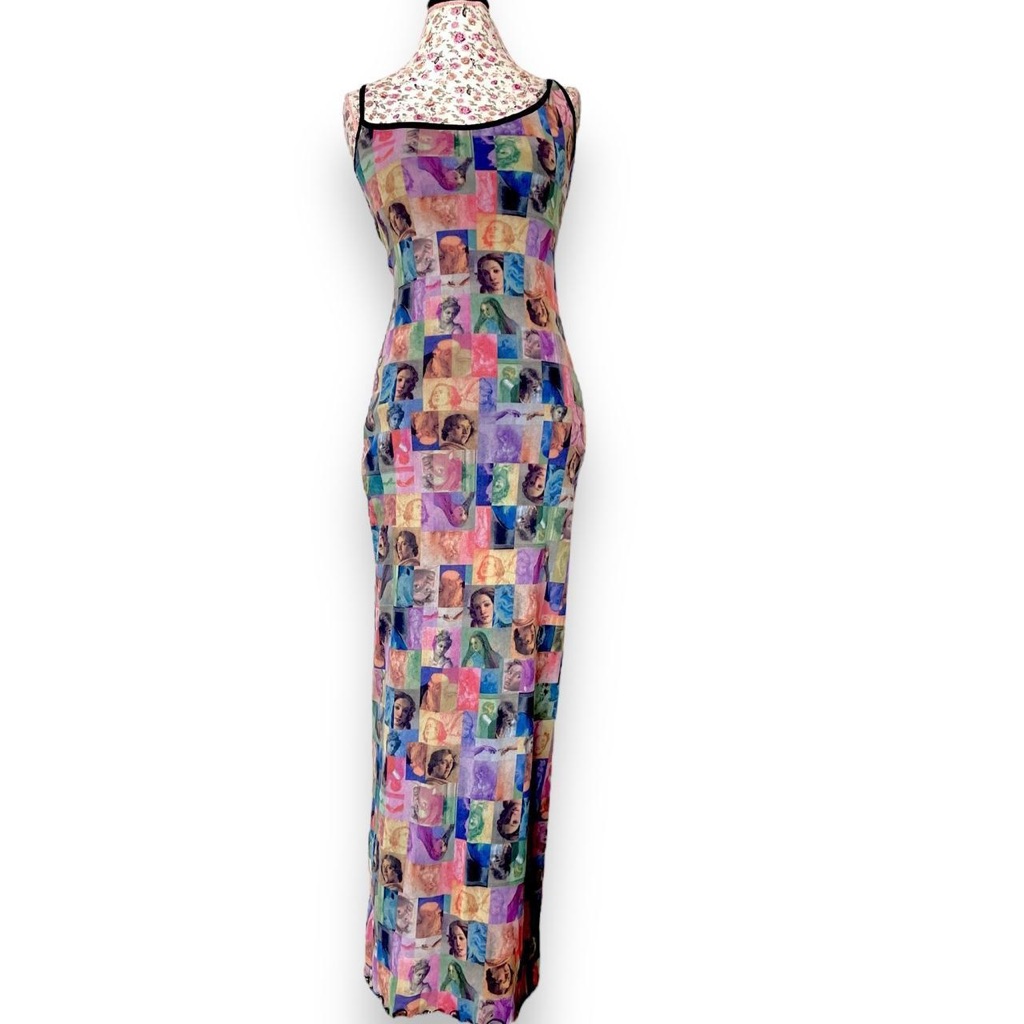 Multi-Color Photo Mosaic Maxi Dress - Women